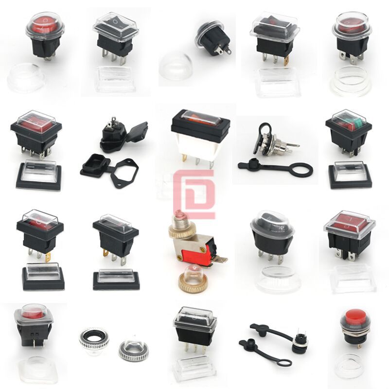 批发船型开关防水帽电源插座防水帽DC插座防水罩配套帽子系列