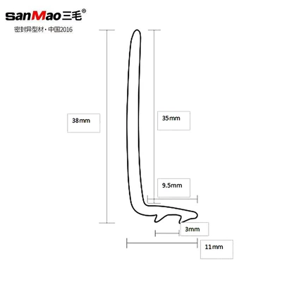 caravan sealing strip RV caravan: Vehicle Sealing Strip - lp037692m