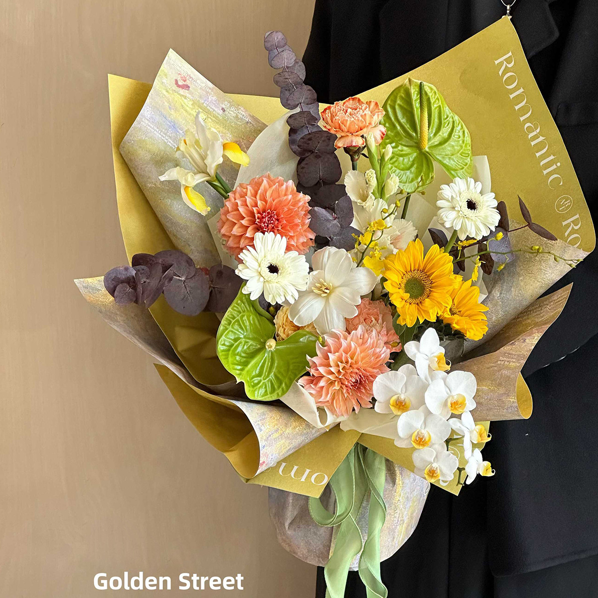 Siete colores, pintura al óleo clásica, serie de viento, ambiente, ramo, papel de embalaje, papel de embalaje de flores, arte floral, floristería, materiales, flores