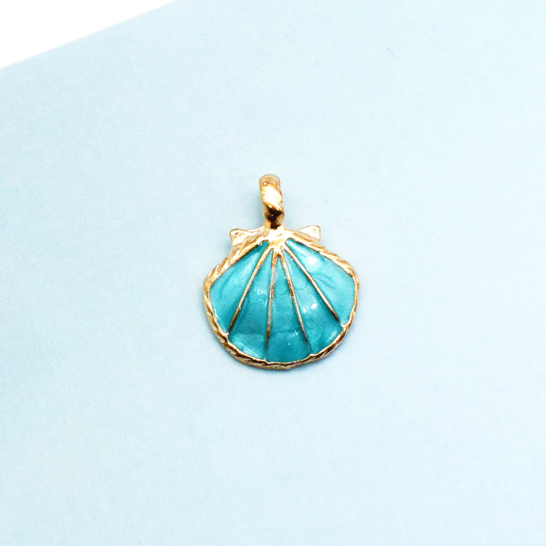 50g Weight Charms, Jewelry Accessories Classification 10 PCS/Package Quantity Alloy Material Shell Pattern Enamel Design Simple Style Style 10 PCS/Package Alloy Shell 7