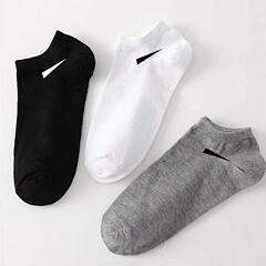 スポーツソックスクラシックブラックホワイトグレーソックス夏薄いボートソックス男性と女性のための通気性吸汗性イントレンディな綿の靴下多用途