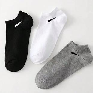 Sports Socks Classic Black and White Gray Socks Summer Thin Boat Socks for Men and Women Breathable Sweat-Absorbent Ins Trendy Cotton Socks Versatile