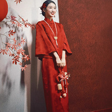 新中式订婚礼服轻奢小众敬酒服结婚当天新娘便装改良旗袍礼服套装