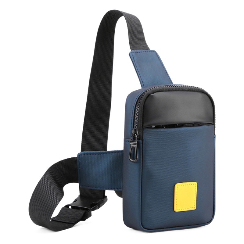 Nueva marca de moda bolsa de mensajero del hombro de los hombres de estilo coreano casual bolsa de pecho pequeño bolso del teléfono móvil de los hombres logotipo impreso