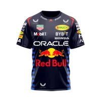 Новый летний трансграничный новый гоночный костюм F1 с короткими рукавами, футболка с круглым вырезом в том же стиле команды Red Bull, дышащая, быстросохнущая и приятная для кожи.