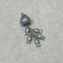 三七老银鱼镂流苏吊坠 复古个性多子鱼diy手工挂件坠子饰品105