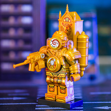 新款马桶人vs监控人玩具泰坦时钟王时钟人老大闹钟人拼装积木人仔