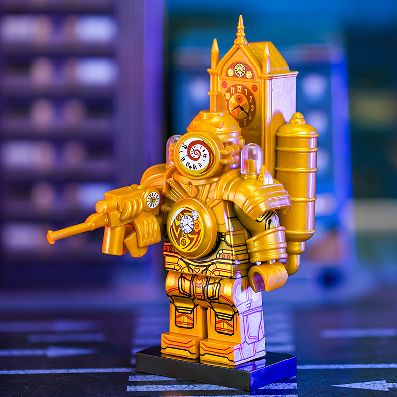 新款马桶人vs监控人玩具泰坦时钟王时钟人老大闹钟人拼装积木人仔