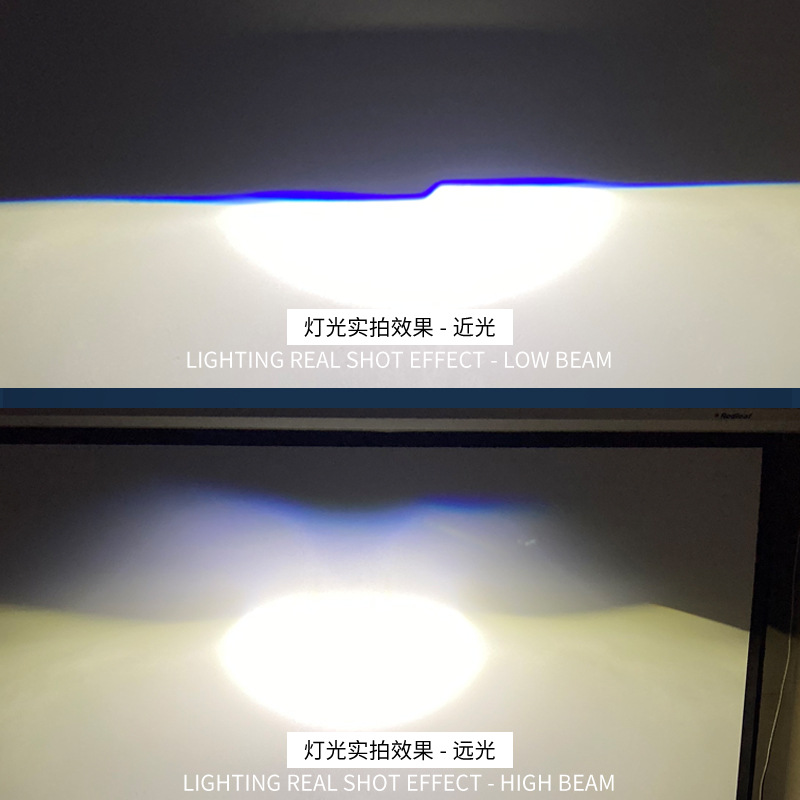 Coche LED faro 2,0 pulgadas mini lente de doble luz modificado motocicleta de alta potencia aplicable sin pérdida faro universal