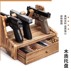 無垢材ピストルガンホルダーヘビーデューティ金属ガンホルダー銃安全ガンキャビネットアクセサリーピストル収納オーガナイザー