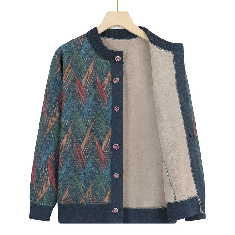 Осенняя одежда для женщин среднего и пожилого возраста, пальто для бабушки, новая зимняя одежда 2024 года утолщенная для мамы, теплая для пожилых женщин