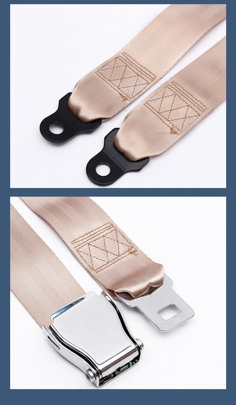 Airplane Two-Point Safety Belt Passenger Car Aircraft High-Speed Rail Aviation Seat Safety Belt Amusement Equipment Belt Safety Belt
