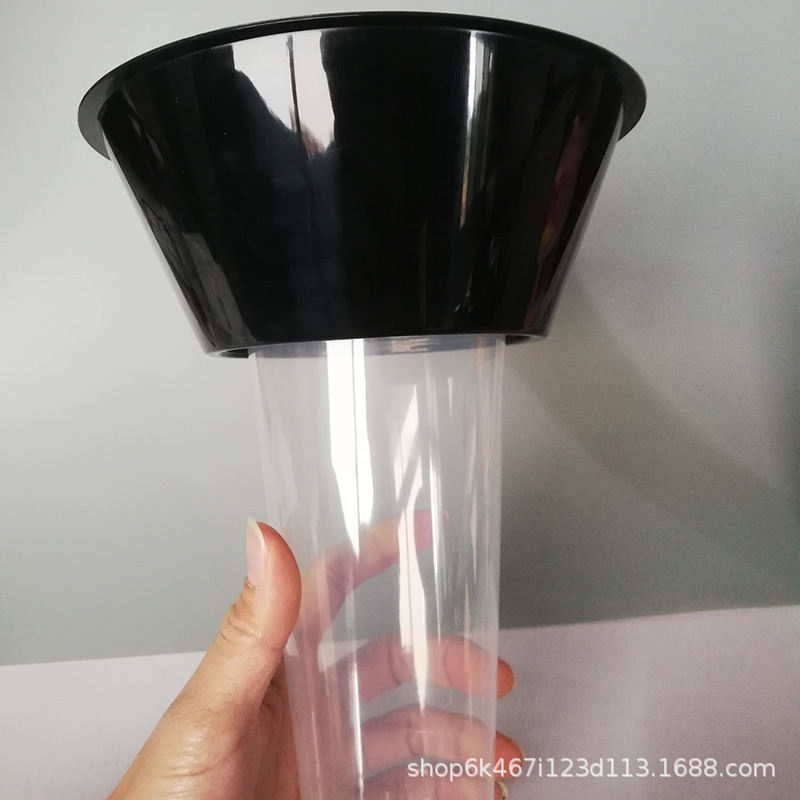 Vaso para hot pot, vaso individual, vaso para té con leche Oden con tazón, vaso para polvo de hielo Maocai, material PP, portátil.