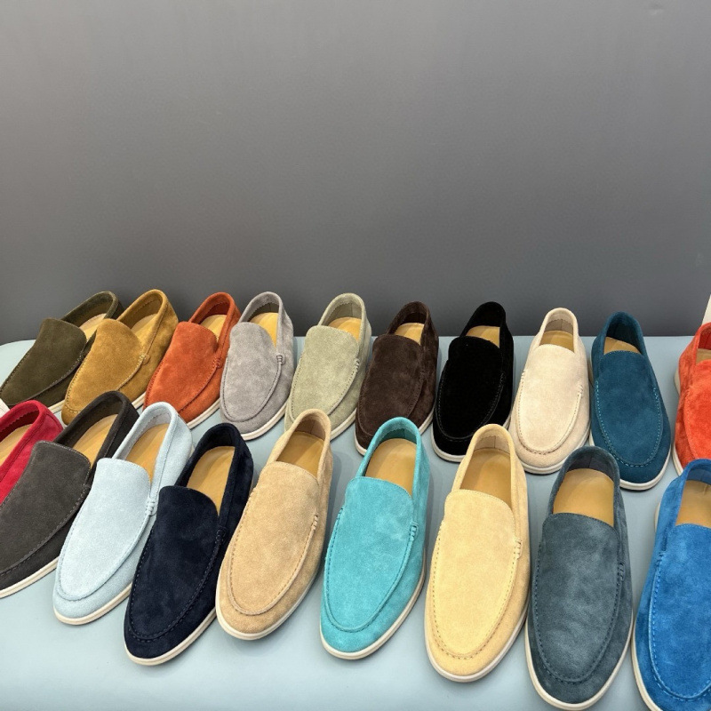 Kişi dəri mokasin ayaqqabı, yay üçün slip-on