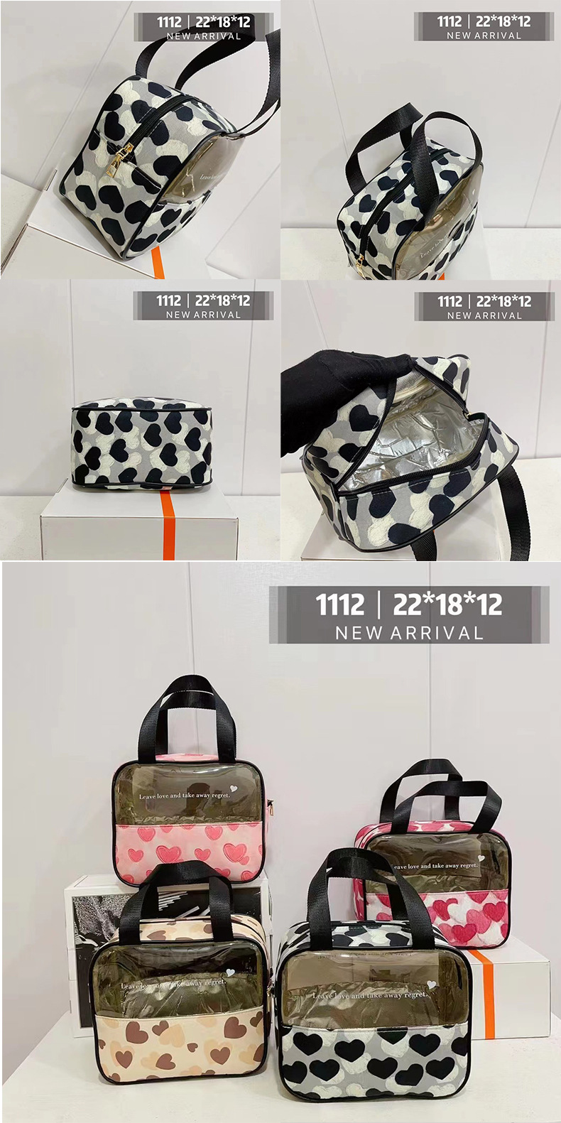 Simple and large-capacity mesh makeup bag, transparent pvc storage bag for cosmetics and toiletries undefined