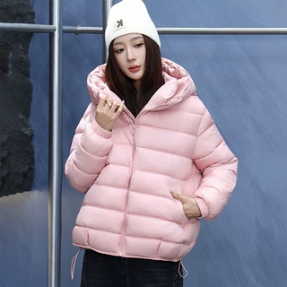 轻薄新款排骨棉服短款女冬季巨好看泡芙棉袄连帽小个子保暖外套