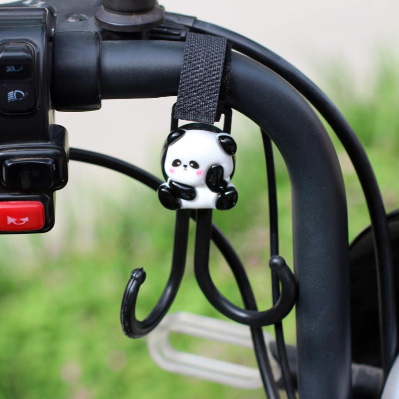 Gancho para coche eléctrico Gancho para colgar para motocicleta de carga universal delantero Gancho para llevar lindo panda