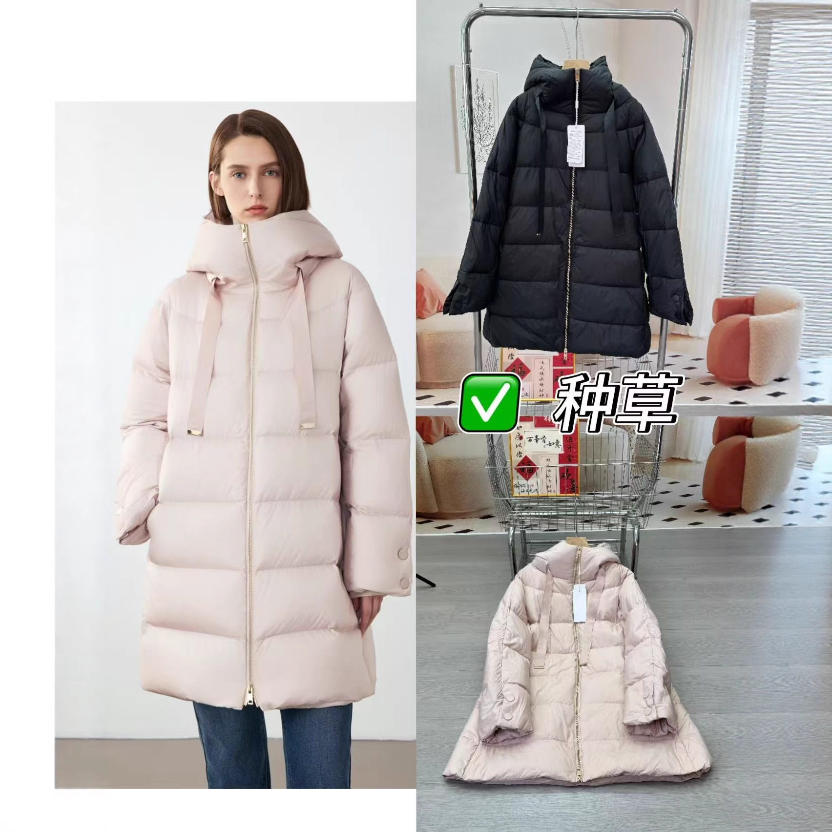 即墨厂家10220425朗家女装2025时尚设计气质感冬季新款连帽羽绒服