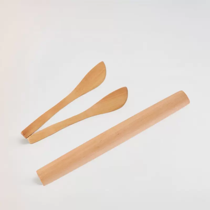 何适家居干面棒赶擀面棍实木家用饺子皮神器小号擀面条禾木擀面杖