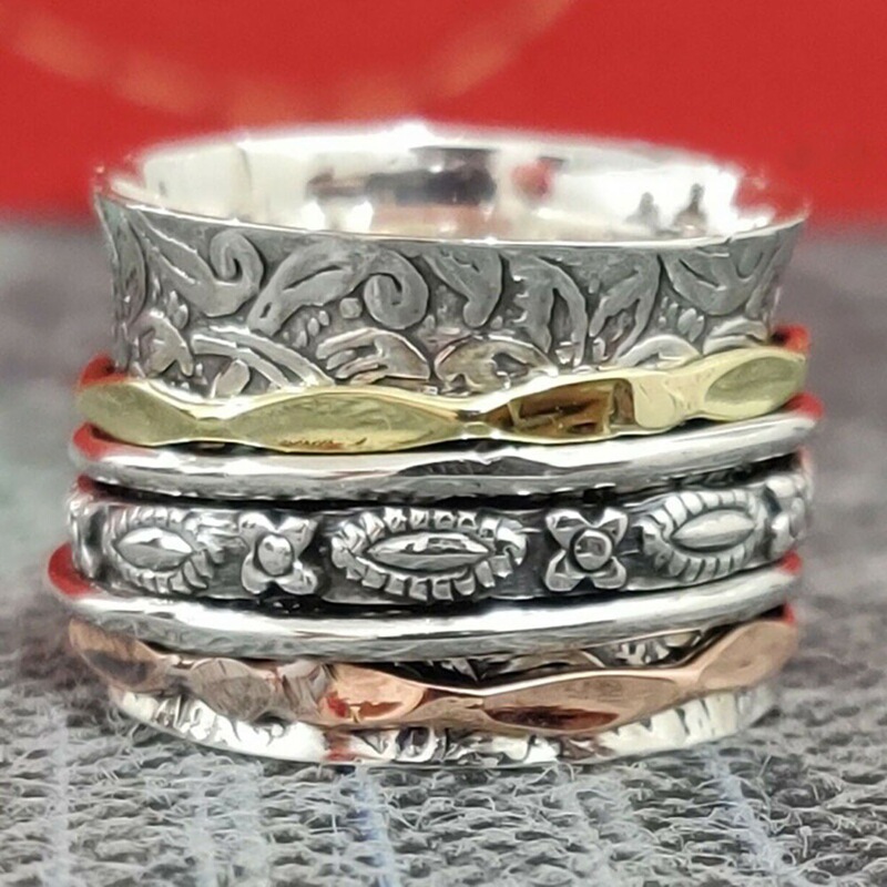 Huajie European and American classic exquisite retro pattern party holiday Christmas gift men's ring factory outlet Huajie European and American classic exquisite retro pattern party holiday Christmas gift men's ring factory outlet