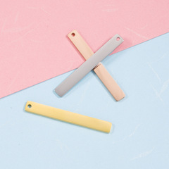 Exquisite Mirror Polished Stainless Steel Geometric Bar Jewelry Accessories for DIY Rectangle Pendant with Laser Engraving
