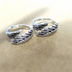 復古日韓天使翅膀戒指情侶對戒男女友個性創意戀人情人節禮物飾品