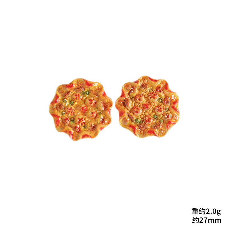卡通食玩披萨树脂小配件diy奶油胶发饰发夹手机壳洞洞鞋饰品配件|undefined