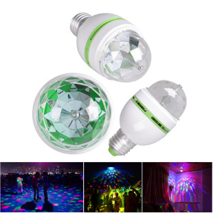 LED 3W Small magic ball light colorful rotating bulb laser projection lamp KTV decorative flash led stage light