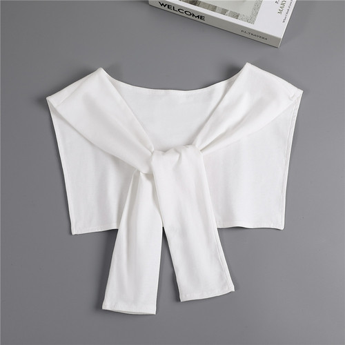 Knotted small shawl sleeves and shoulders, false collar, men's and women's air-conditioned cervical spine scarf, knitted cloak shawl