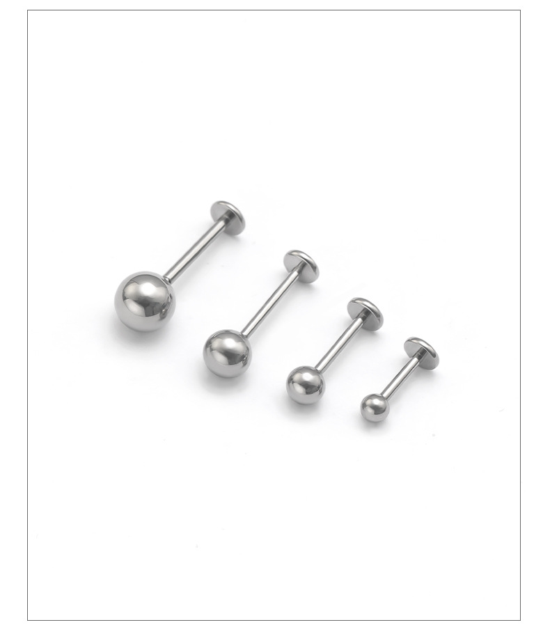 1 Piece Ear Cartilage Rings & Studs Vacation Simple Style Solid Color F136 Titanium Alloy Waterproof Non Tarnish Surgical Steel Ear Cartilage Rings & Studs display picture 1