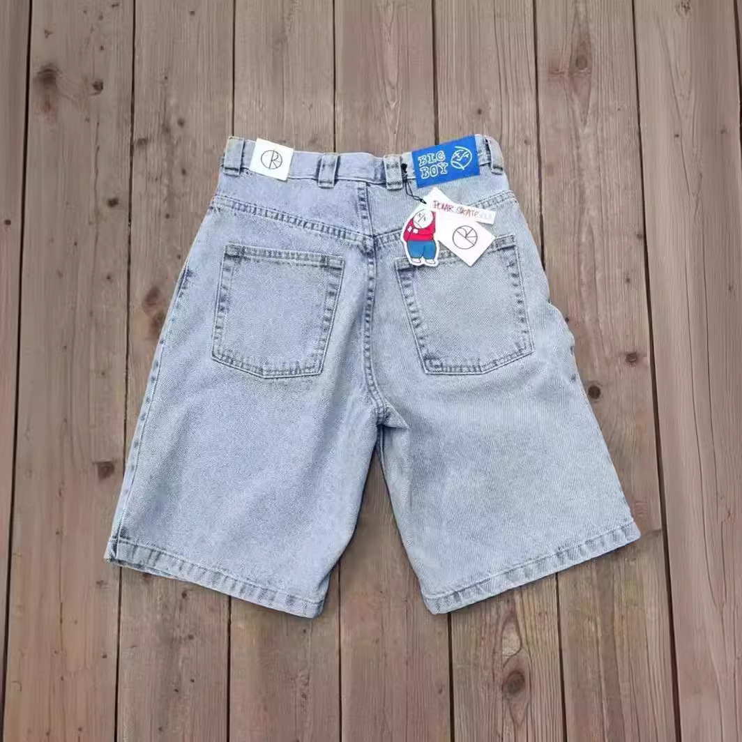 Comercio electrónico transfronterizo nuevo Polar Big Boy jeans blancos Hip Hop patrón de dibujos animados bordado jeans sueltos Y2K