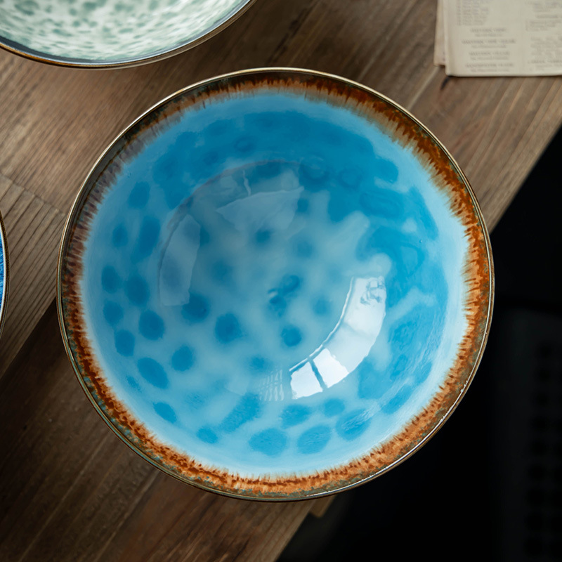 El estilo nórdico creativo de cerámica cuenco de grasa de alto nivel de sensación de horno para convertir en platos caseros cuenco de restaurante cuenco de ensalada cuenco de verduras mayorista