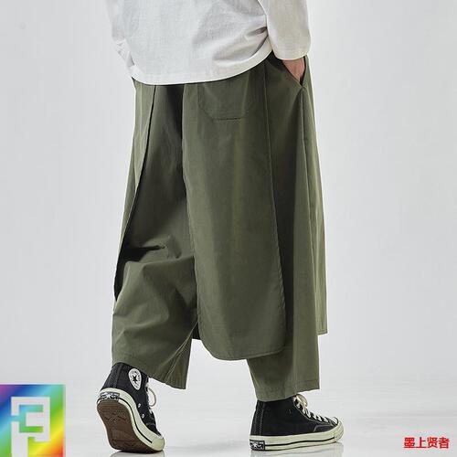 Foreign trade Amazon  Japanese new style fashionable men's casual loose large size quarter pants long leg pants