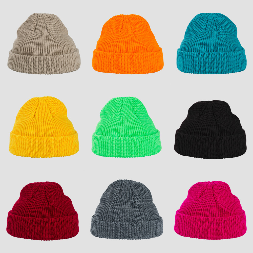 Exclusive For Cross-border Spot Goods Solid Color Knitted Hat Women's Autumn And Winter Warm All-matching Skullcap Korean Style Beanie Hat Woolen Cap Men's Fashion display picture 1