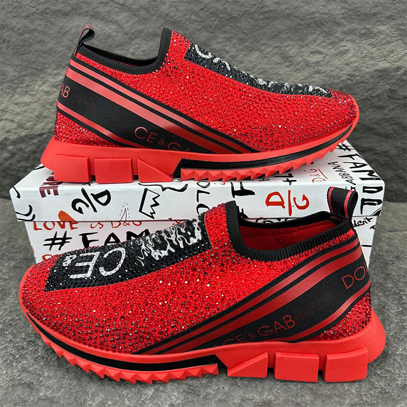 Herren Freizeitschuhe Mit Strasssteinen Und Dicker Sohle_voghion.com