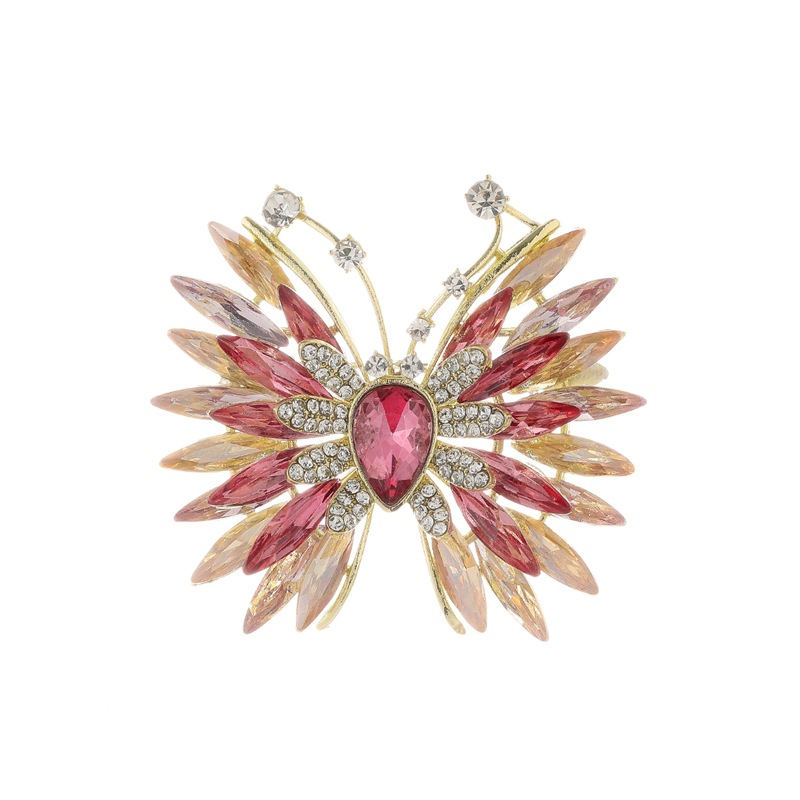 Schmetterling Brosche Für Damen Vintage Kristall Phönix Schmuck_voghion.com