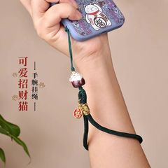 手織り招き猫携帯電話ストラップ手首のかわいいキーホルダー携帯電話ストラップカメラusbストラップ