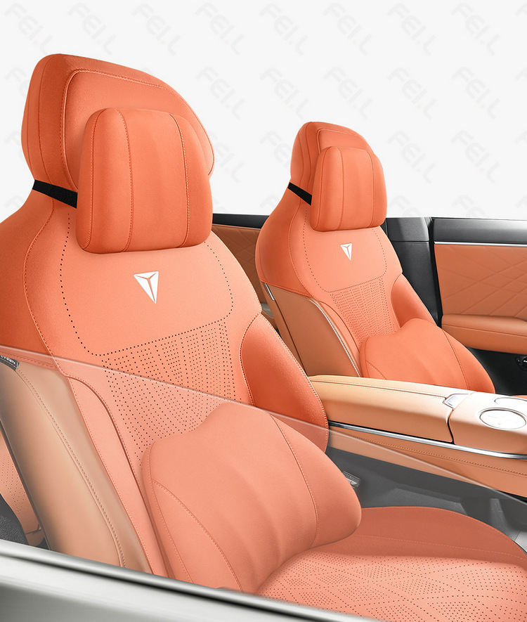 Changan dark blue S07 Special Car Cushion Four Seasons Universal Semi-enclosed Suede Saddle Cushion Perforated Seat Cover Cushion
