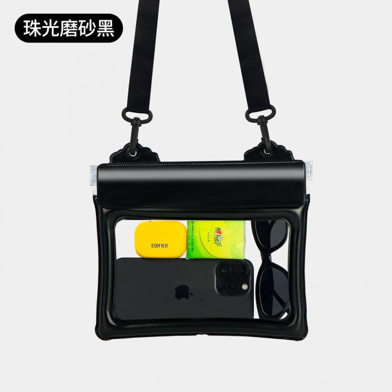 Large-capacity, touchscreen-compatible storage bag, floating crossbody waist pack, waterproof phone pouch with airbag, swimming waterproof storage bag