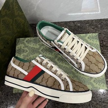 欧洲站1977老花帆布鞋男2024新款春夏季情侣单鞋平底浅口帆布鞋子