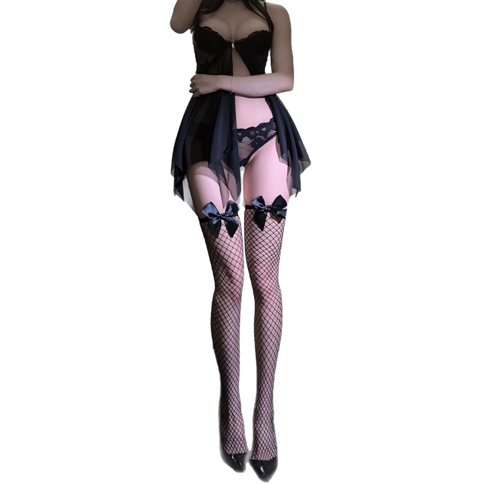 Tights Set women's, plus size, lifting effect, lace & sheer styles, 1-pair options