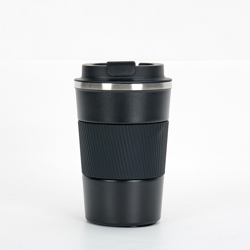 Taza de vacío portátil de acero inoxidable con tapa para café y té oficina coche estudiantes