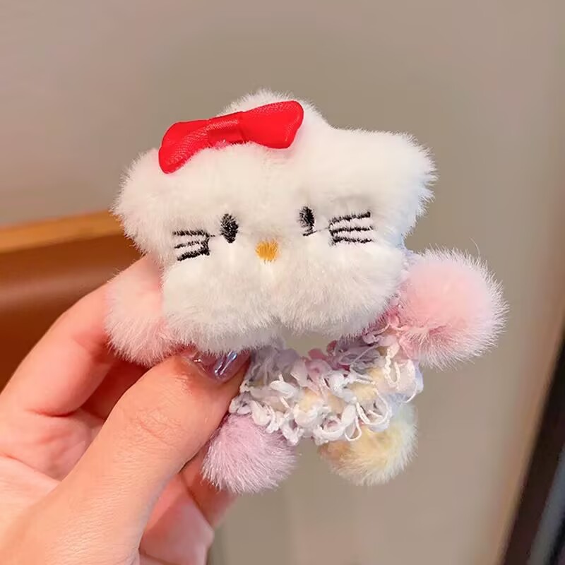 Otoño y invierno adornamientos de cabello de niña lindos dibujos animados muñecas anillo de cabello Star Delu cuerda de cabello dulce Sanliou cinta de pelusa