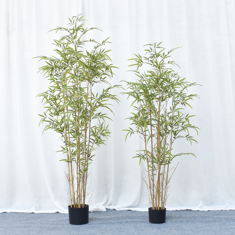 大型仿真竹子落地盆栽客廳新中式禪意假竹子隔斷擋牆現代景觀造景
