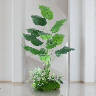 Green Plant Landscaping, Indoor Landscape, Window Scene Layout, Balcony Fake Plant Decoration, Fake Tree Landscaping under the Stairs