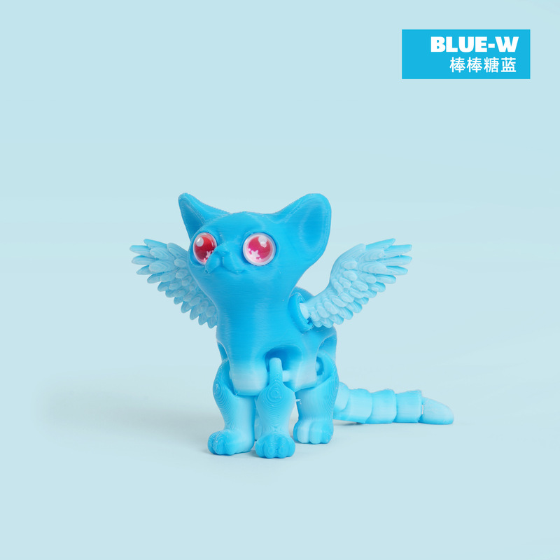 ハロウィン 3D プリントクロスボーダーホットスタイル天使悪魔猫子供のかわいいペットのおもちゃデスクトップ装飾品可動関節|undefined