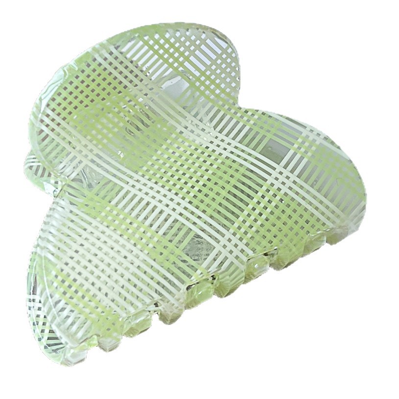 Correa de acético imitación estriado brocas de cabello primavera nueva broca de cabello pequeño broca de tiburón fresco broca de cabello verde ornamentos de cabello