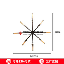 美式乡村水管壁灯创意清吧床头灯客厅过道灯饰复古北欧式铁艺