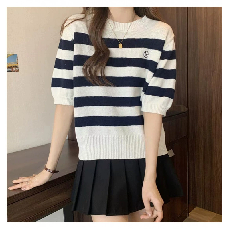 Летняя новая женская одежда из бисера льна с короткими рукавами