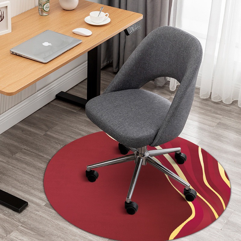 Silla de computadora transfronteriza tapete redondo dormitorio sala de estar sofá tapete de barro de diatomeas tapete de silla de estudio de oficina
